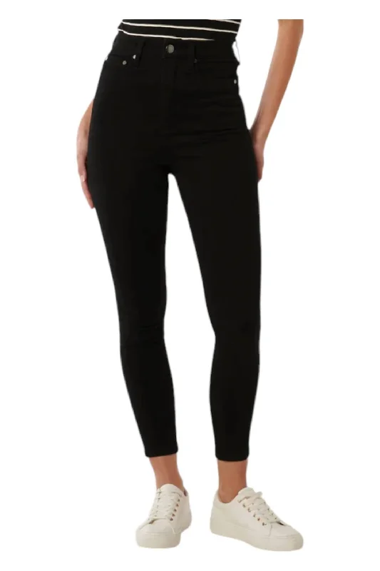 Mila Ankle Skinny Jeans In Black