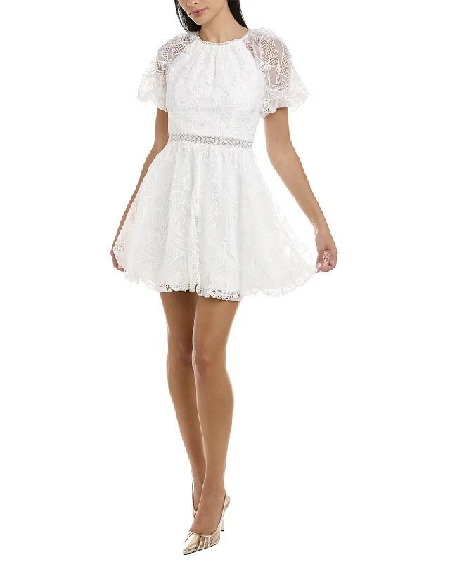 ML Monique Lhuillier Lace A-Line Dress