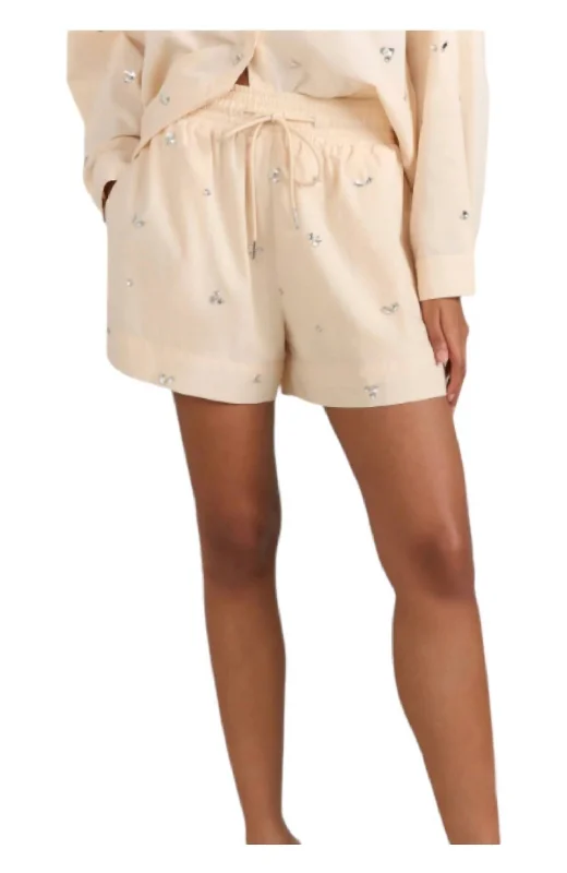 Poplin Gem Short In Beige