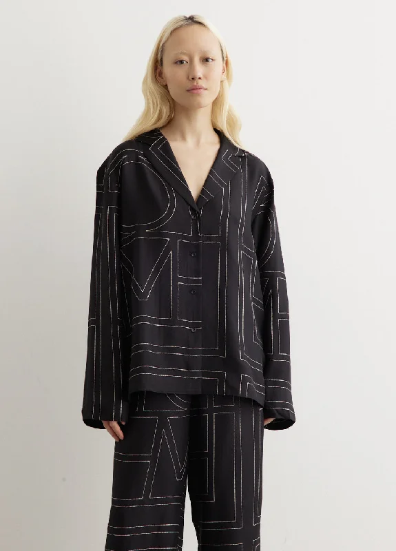 Monogram Silk Pyjama Top